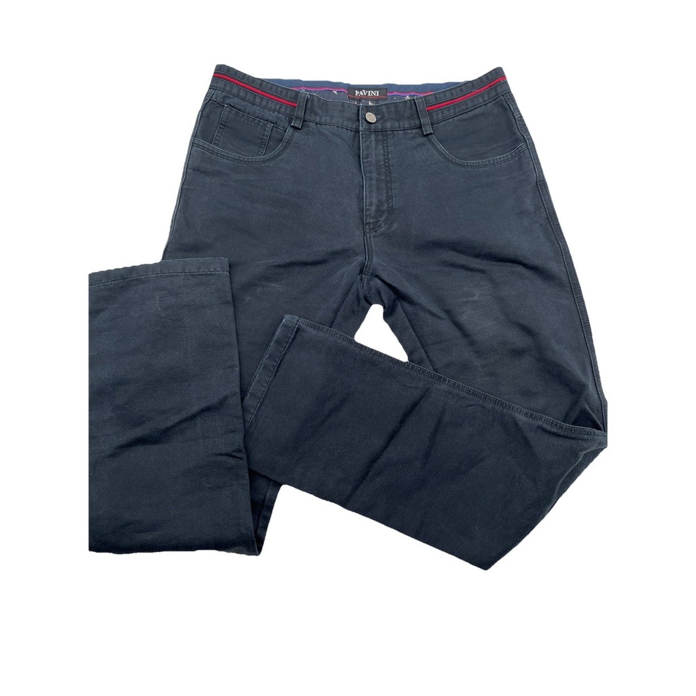 Pavini Men's Jeans 32x32 Navy 100% Cotton‎ Straight Fit New Without Tags